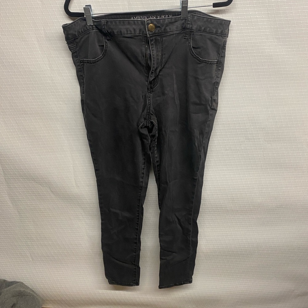 Plus Size American Eagle Outfitters Women's Dark Gray Skinny Jeans